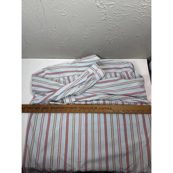Alan Flusser Shirt Mens Casual Pocket Button Up Colorful Striped Long Sleeve‎ XL - Picture 5 of 5